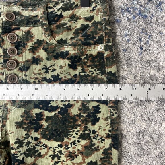 Pilcro Pants Womens 28 Camo Corduroy High Rise Skinny Button Fly Anthropologie - Picture 4 of 12
